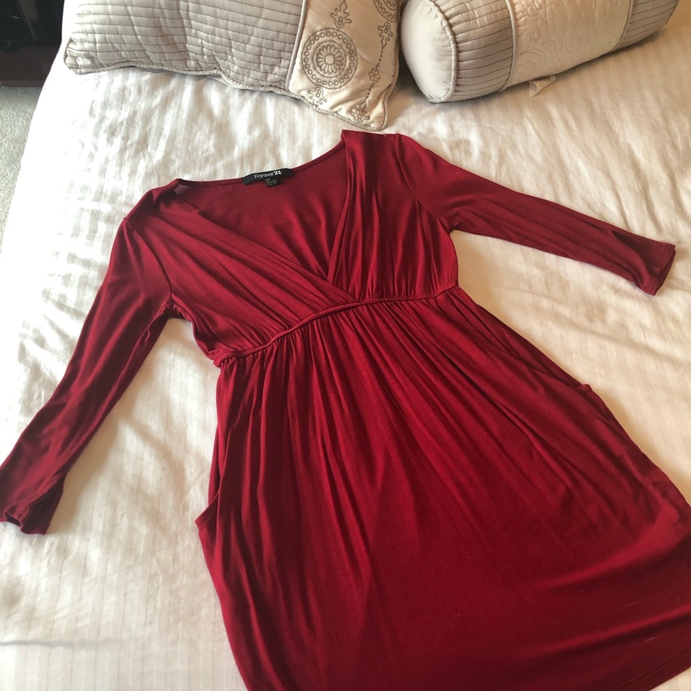 Wine Red Dress